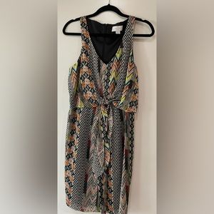 Sleeveless Jessica Simpson Tribal Print Dress, Knee Length, Size 10